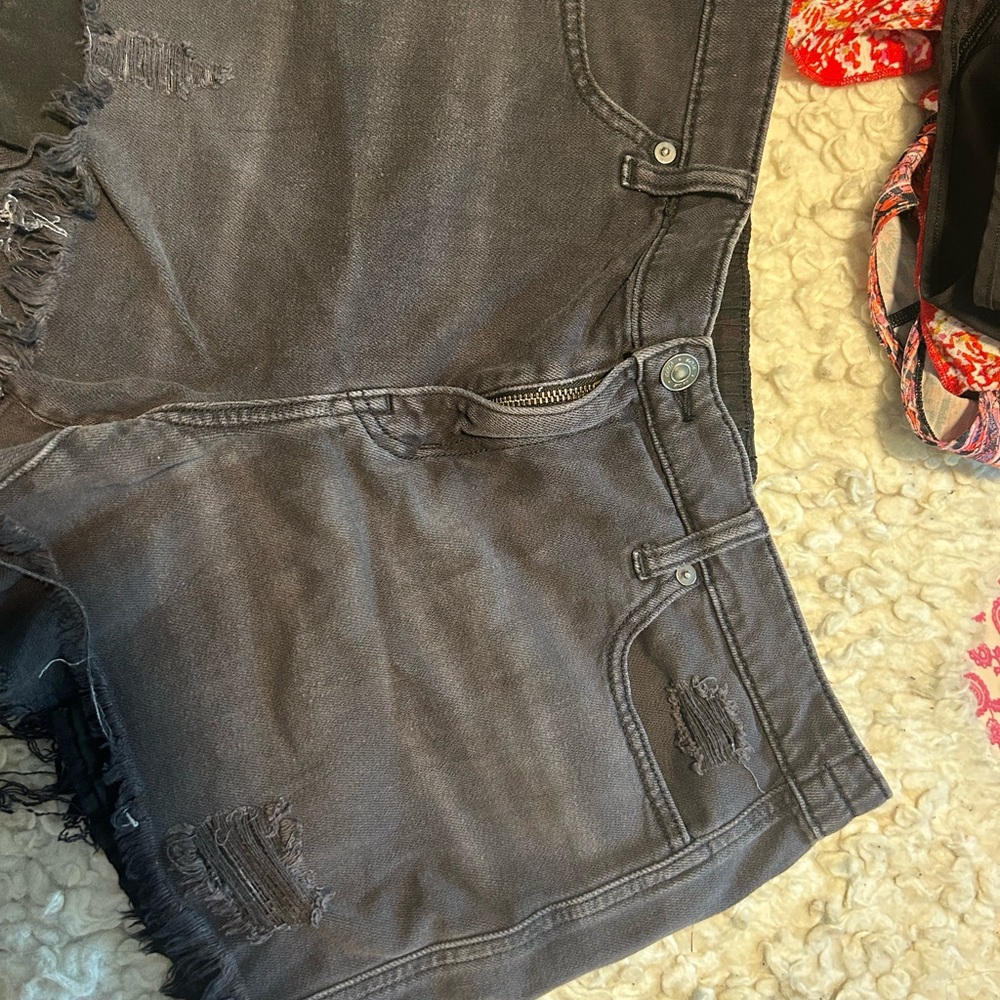 Aerie Charcoal Jean Shorts